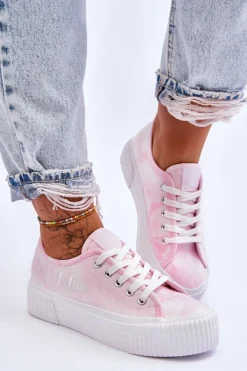 Discount Lee Cooper Trampki Na Platformie LCW-23-31-1781L Różowe