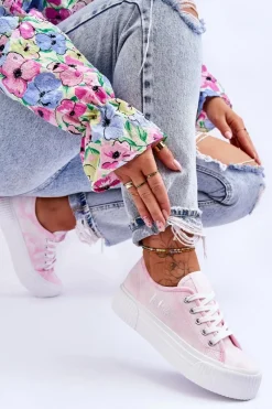 Discount Lee Cooper Trampki Na Platformie LCW-23-31-1781L Różowe