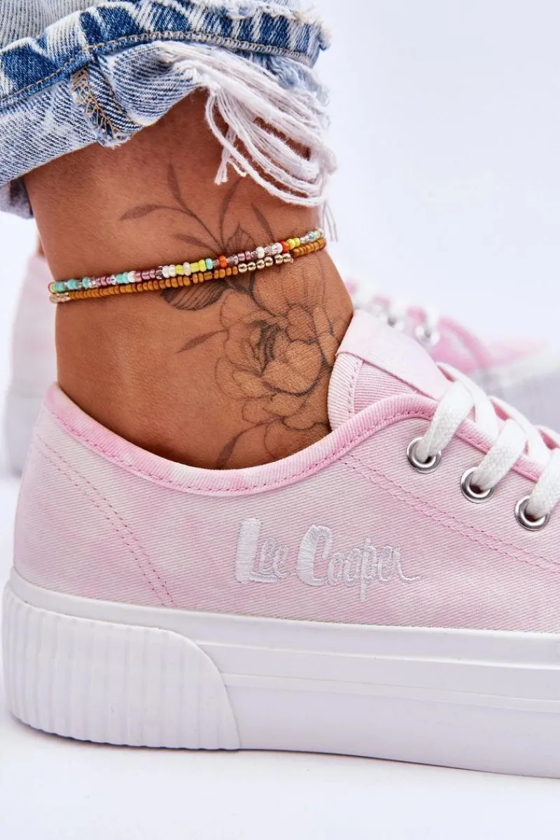Discount Lee Cooper Trampki Na Platformie LCW-23-31-1781L Różowe