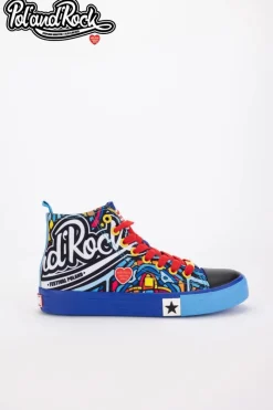 Hot Trampki Pol'and'Rock Festival X Big Star SS174500 e Damskie Trampki Męskie Big Star|Trampki Wysokie