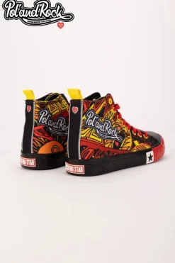 Online Big Star Shoes Trampki Pol'and'Rock Festival X Big Star SS174501 Czarno-Czerwone