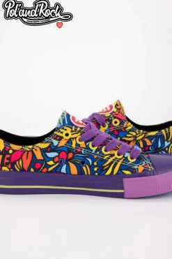 New Trampki Pol'and'Rock Festival X Big Star SS274905 Fioletowe Damskie Trampki Męskie Big Star|Trampki Niskie