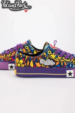 New Trampki Pol'and'Rock Festival X Big Star SS274905 Fioletowe Damskie Trampki Męskie Big Star|Trampki Niskie