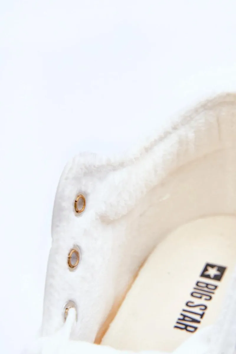 Online Trampki Skórzane Damskie Na Koturnie Big Star MM274002 Białe Damskie Trampki Damskie Big Star|Trampki Damskie Wysokie