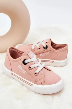 Online Big Star Shoes Trampki Wsuwane Big Star JJ374166 Jasnoróżowe