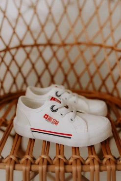 Best Trampki Wsuwane Big Star JJ374165 Białe Dzieci Chłopięce|Dziewczęce