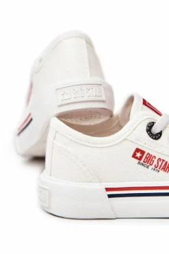 Best Trampki Wsuwane Big Star JJ374165 Białe Dzieci Chłopięce|Dziewczęce