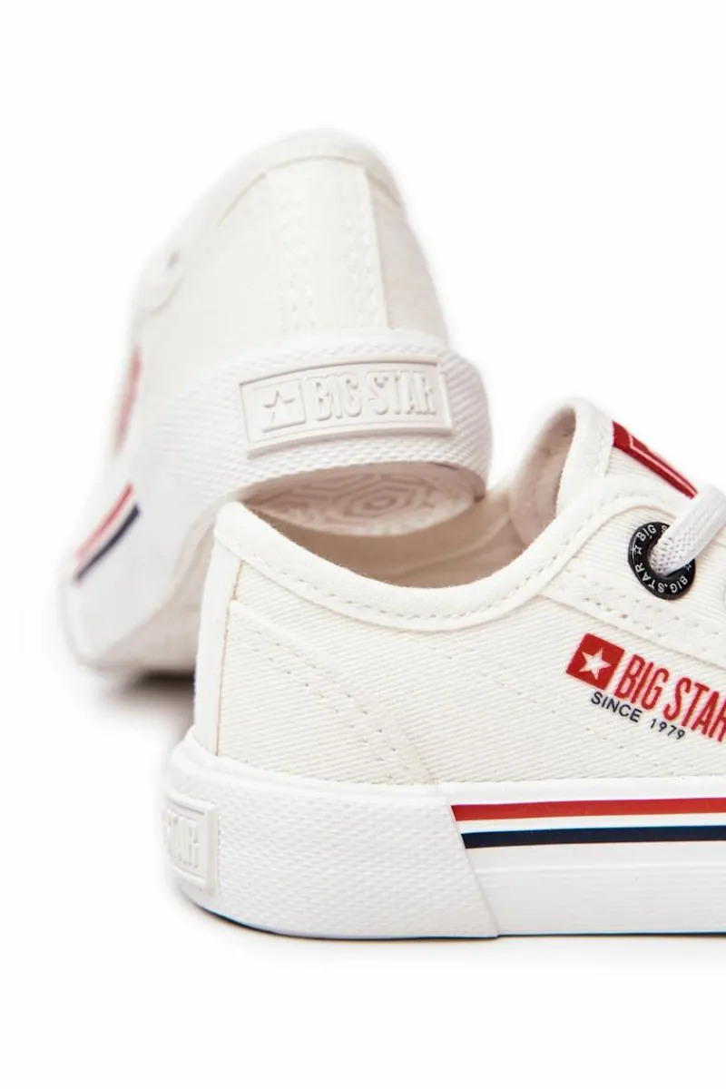 Best Trampki Wsuwane Big Star JJ374165 Białe Dzieci Chłopięce|Dziewczęce