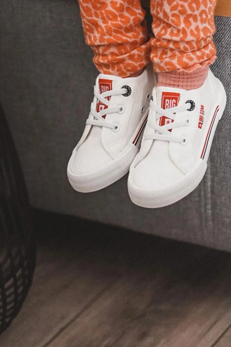 Best Trampki Wsuwane Big Star JJ374165 Białe Dzieci Chłopięce|Dziewczęce
