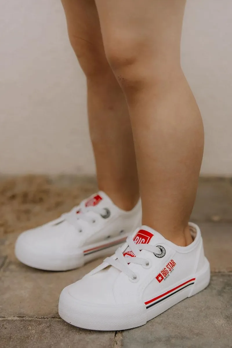 Best Trampki Wsuwane Big Star JJ374165 Białe Dzieci Chłopięce|Dziewczęce