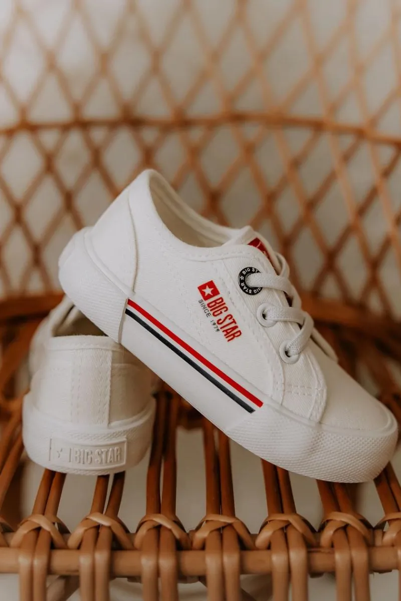 Best Trampki Wsuwane Big Star JJ374165 Białe Dzieci Chłopięce|Dziewczęce