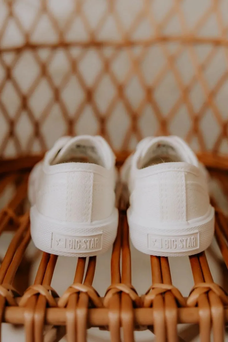 Best Trampki Wsuwane Big Star JJ374165 Białe Dzieci Chłopięce|Dziewczęce