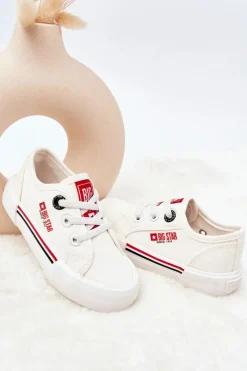 Best Trampki Wsuwane Big Star JJ374165 Białe Dzieci Chłopięce|Dziewczęce