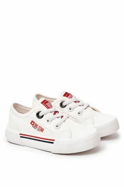 Best Trampki Wsuwane Big Star JJ374165 Białe Dzieci Chłopięce|Dziewczęce