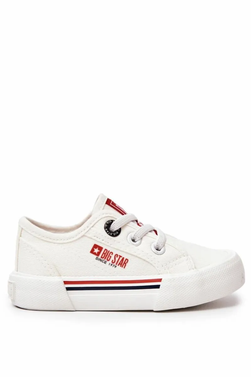 Best Trampki Wsuwane Big Star JJ374165 Białe Dzieci Chłopięce|Dziewczęce