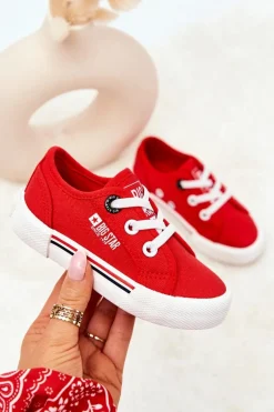 New Big Star Shoes Trampki Wsuwane Big Star JJ374167 Czerwone