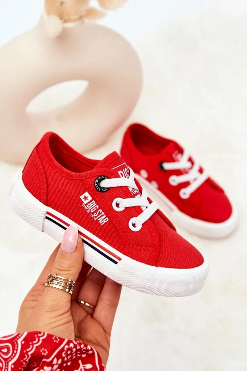 New Big Star Shoes Trampki Wsuwane Big Star JJ374167 Czerwone