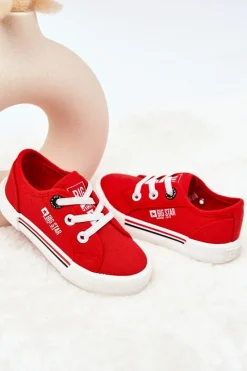 New Big Star Shoes Trampki Wsuwane Big Star JJ374167 Czerwone