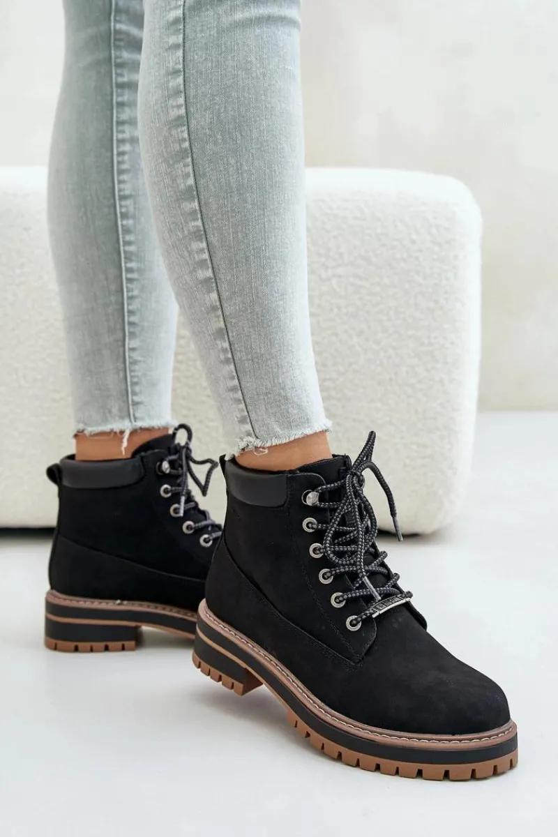 Online Big Star Shoes Trapery Damskie Ocieplane Big Star OO274A290 Czarne