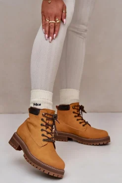 Online Big Star Shoes Trapery Damskie Ocieplane Big Star OO274A288 Camel