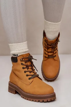 Online Big Star Shoes Trapery Damskie Ocieplane Big Star OO274A288 Camel