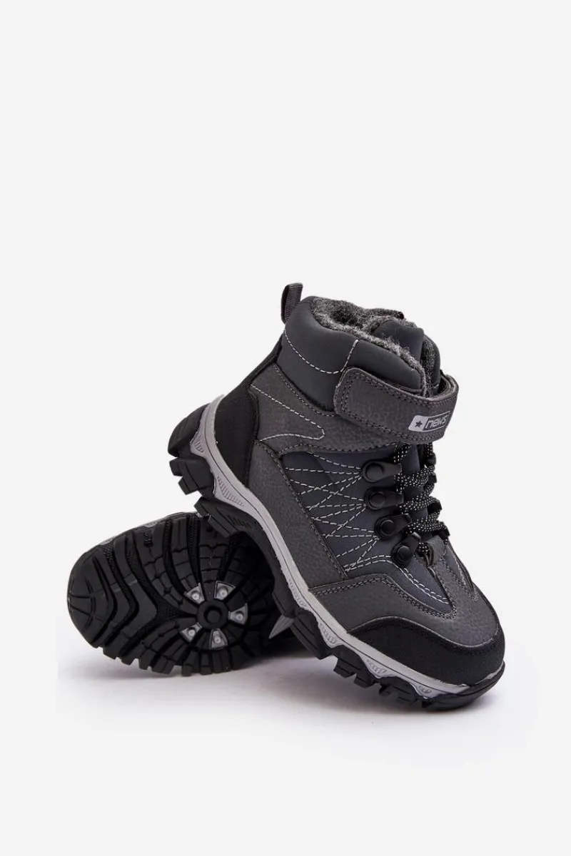 New Trapery Dziecięce Ocieplone Wełną Grafitowe Ehas Dzieci Chłopięce|Dziewczęce