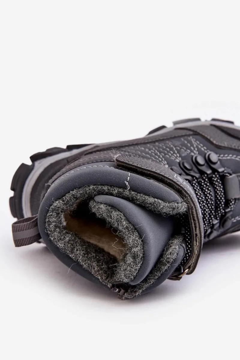 New Trapery Dziecięce Ocieplone Wełną Grafitowe Ehas Dzieci Chłopięce|Dziewczęce