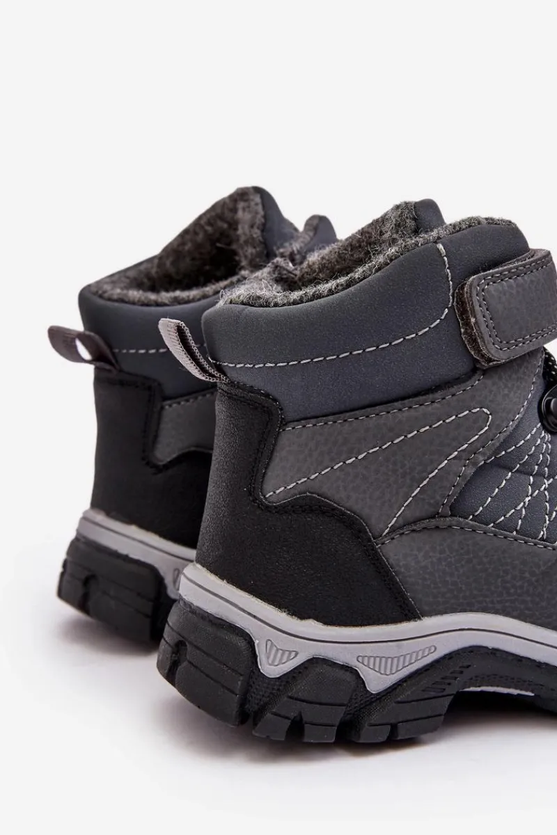 New Trapery Dziecięce Ocieplone Wełną Grafitowe Ehas Dzieci Chłopięce|Dziewczęce