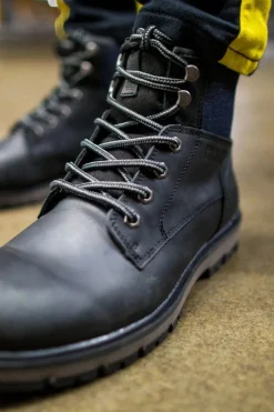 Hot Big Star Shoes Trapery Męskie Skórzane Big Star Czarne EE174267