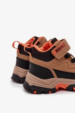 Sale Big Star Shoes Trapery Śniegowce Dziecięce Na Rzep Big Star SS374012 Brązowe Brązowy