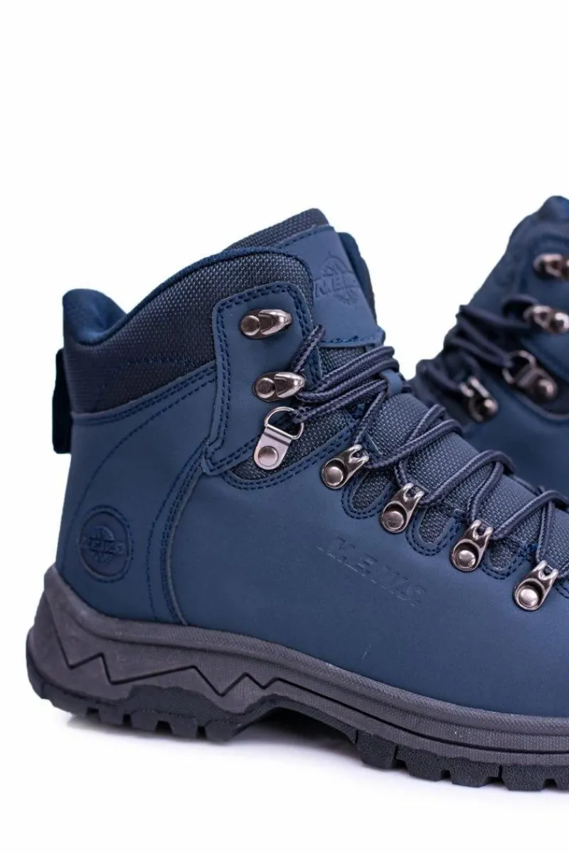 Obuwie Trekkingowe Męskie>Boto Trekkingowe Buty Męskie Ocieplane za Kostkę Granatowe Carlito