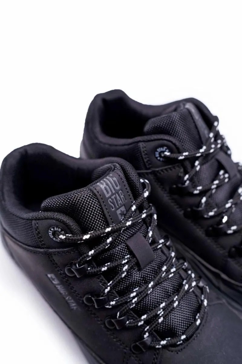 Clearance Big Star Shoes Trekkingowe Młodzieżowe Buty Big Star Wysokie Outdoor Czarne EE274816