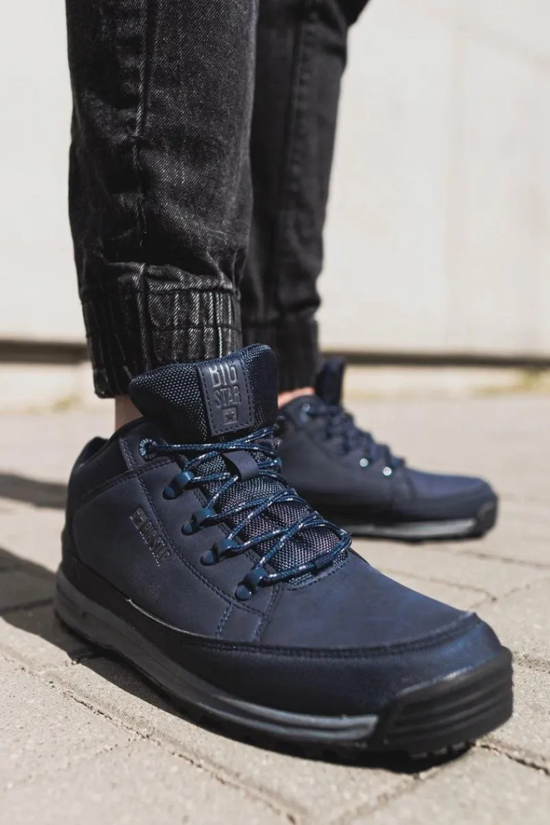 Outlet Trekkingowe Męskie Buty Big Star Wysokie Outdoor Granat EE174466 Męskie Trampki Męskie Big Star|Obuwie Trekkingowe Męskie