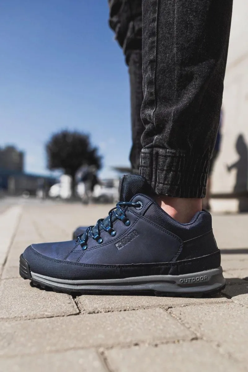 Outlet Trekkingowe Męskie Buty Big Star Wysokie Outdoor Granat EE174466 Męskie Trampki Męskie Big Star|Obuwie Trekkingowe Męskie