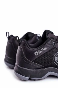 Best Trekkingowe Męskie Buty Big Star Wysokie Outdoor Czarne FF174303 Męskie Obuwie Trekkingowe Męskie
