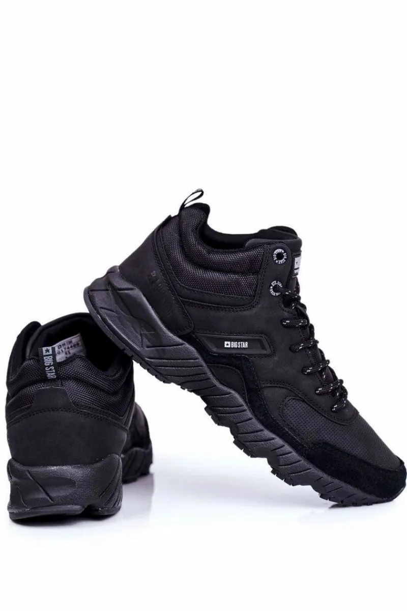 Online Big Star Shoes Trekkingowe Męskie Buty Big Star Outdoor Czarne GG174409