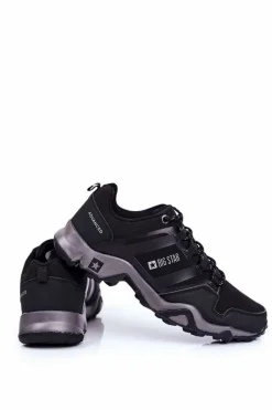 Clearance Trekkingowe Męskie Buty Big Star Outdoor Czarne GG174269 Męskie Obuwie Trekkingowe Męskie