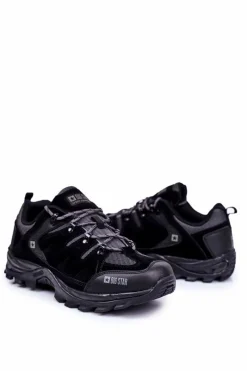 Hot Trekkingowe Męskie Buty Big Star Outdoor Czarne GG174282 Męskie Obuwie Trekkingowe Męskie