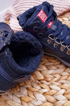 Discount Big Star Shoes Trzewiki Dziecięce Chłopięce Big Star Kożuch Granatowe EE374088