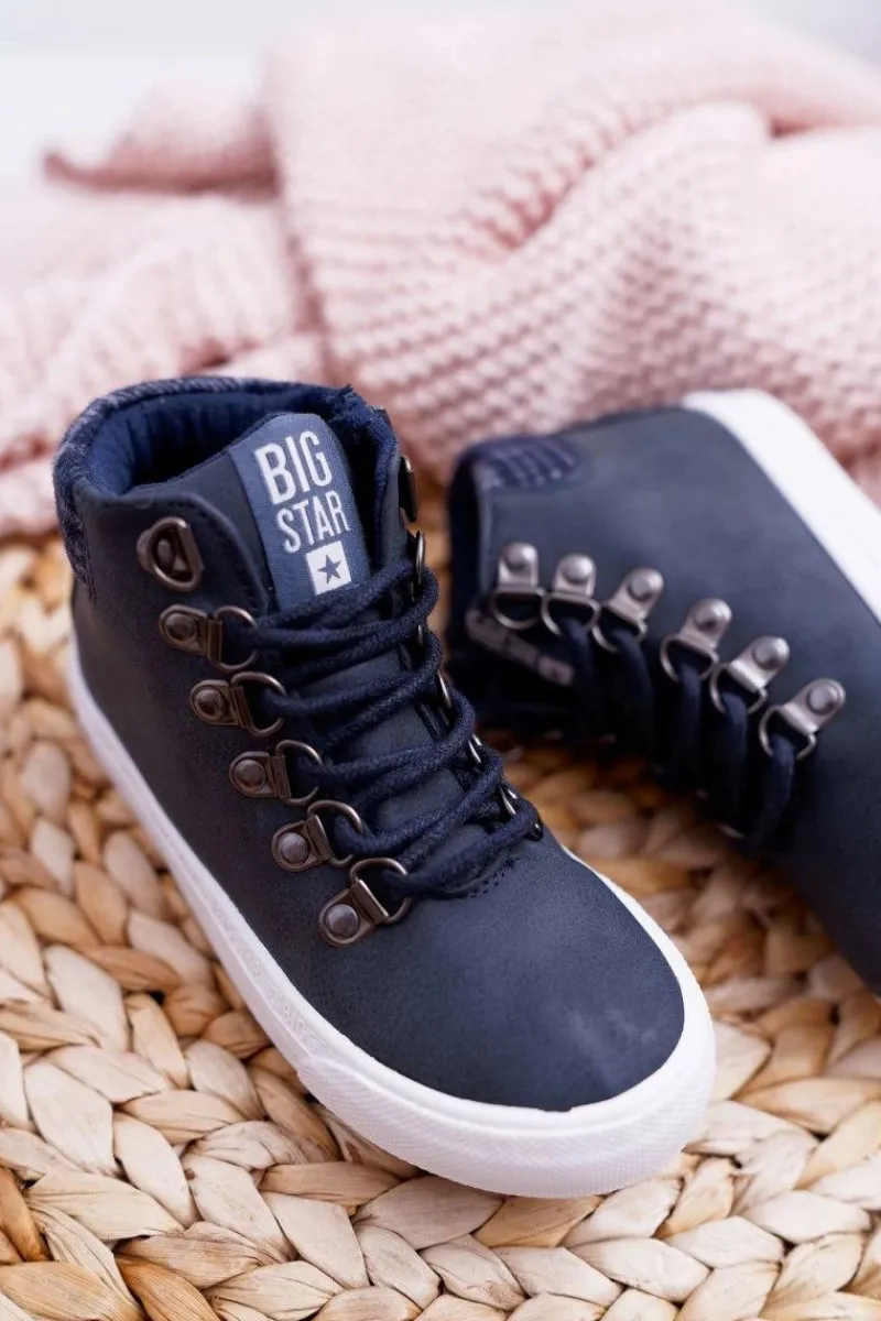 Chłopięce>Big Star Shoes Trzewiki Dziecięce Chłopięce Big Star Granatowe EE374038