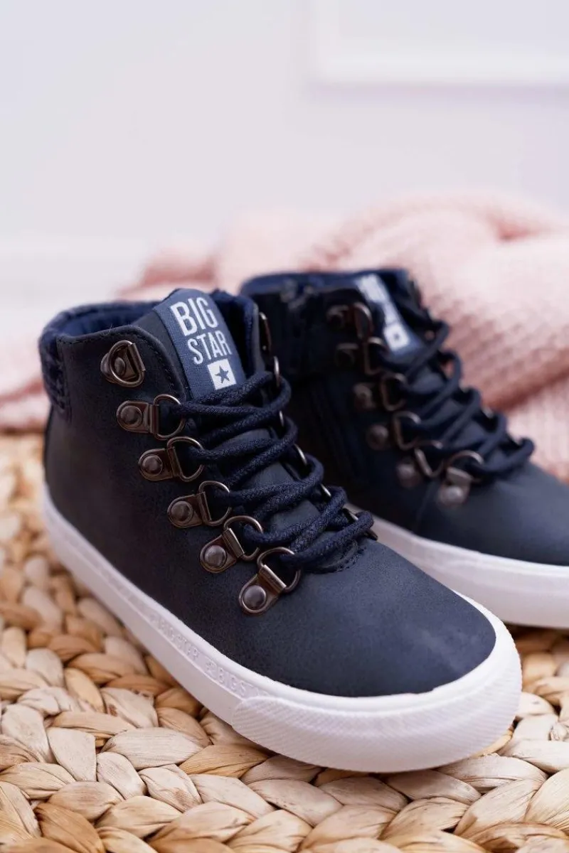 Chłopięce>Big Star Shoes Trzewiki Dziecięce Chłopięce Big Star Granatowe EE374038