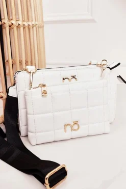 Torebki Nobo|Listonoszki>Nobo Wielofunkcyjna Pikowana Torebka Listonoszka NBAG-K1300 Biała