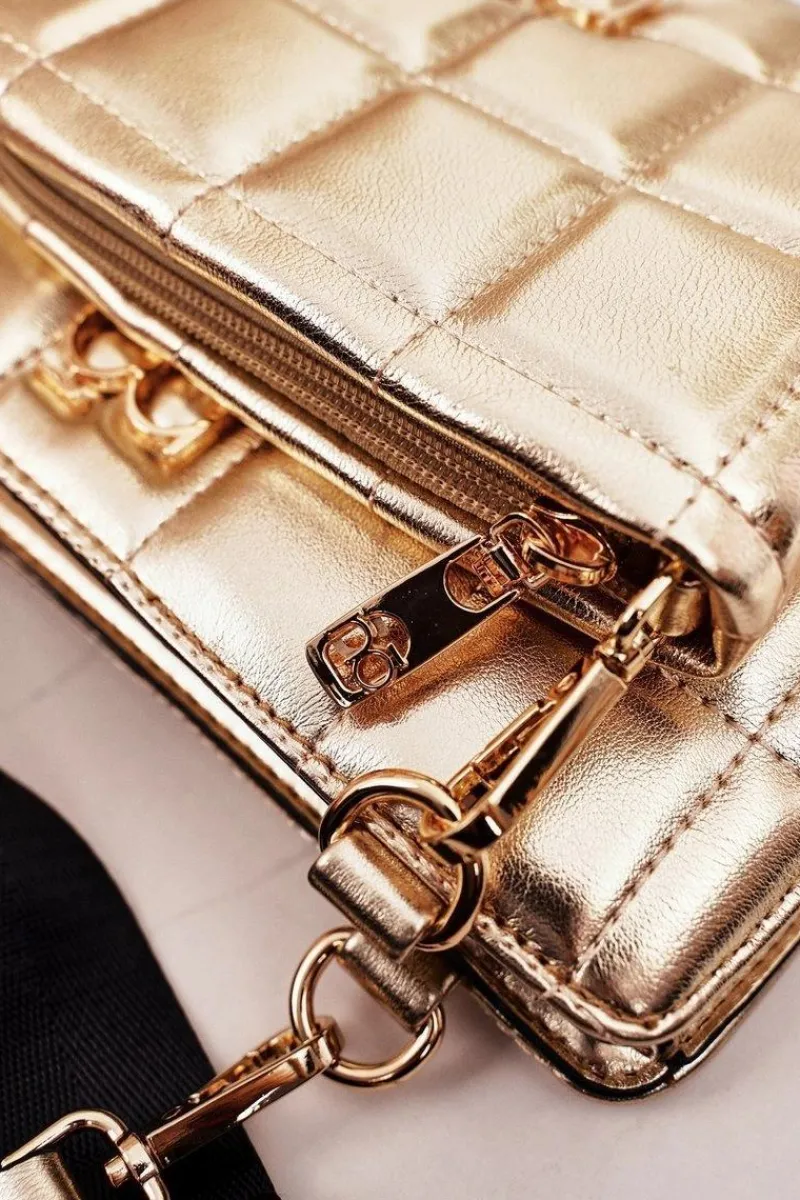 Hot Nobo Wielofunkcyjna Pikowana Torebka Listonoszka NBAG-K1300 Złota