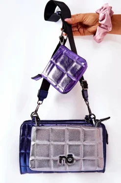 Torebki Nobo|Listonoszki>Nobo Wielofunkcyjna Pikowana Torebka Listonoszka NBAG-K1300 Niebieska