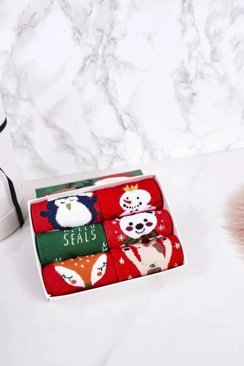 Skarpetki|Skarpetki>Boto Świąteczny Zestaw Skarpetek Dziecięcych Z Pingwinem