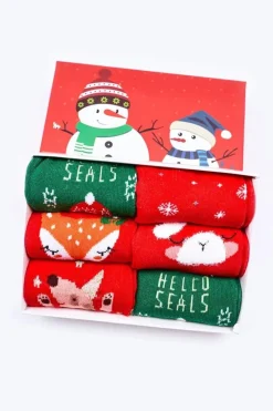 Outlet Boto Świąteczny Zestaw Skarpetek Dziecięcych Mix2