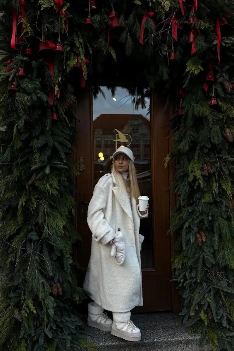 Śniegowce Damskie>Boto Wiązane Śniegowce Damskie Na Grubej Podeszwie Beżowe Loso