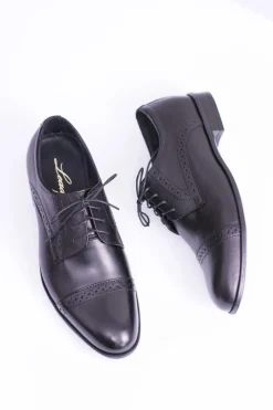 Półbuty Casual>Boto Wizytowe Męskie Skórzane Półbuty Gerard Czarne