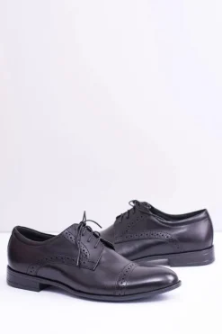 Półbuty Casual></noscript>Boto Wizytowe Męskie Skórzane Półbuty Gerard Czarne