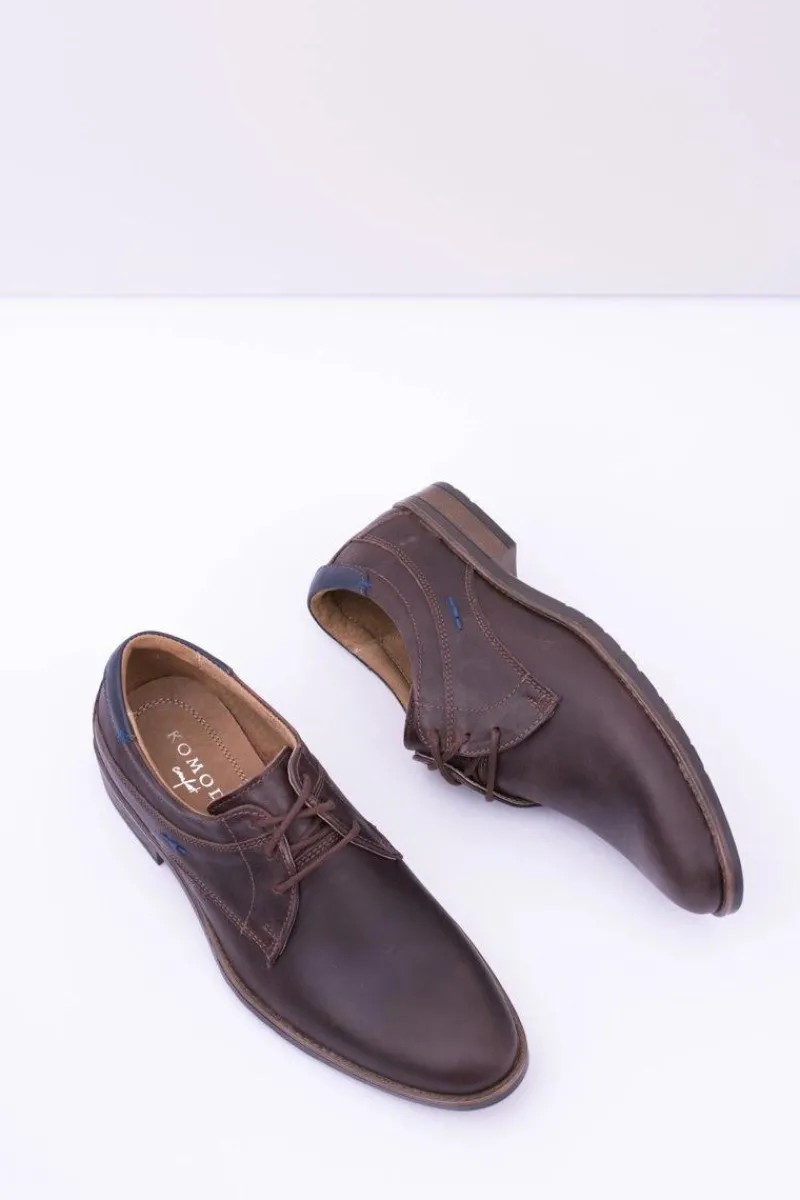 Półbuty Casual>Boto Wizytowe Męskie Skórzane Półbuty Brąz Santiago